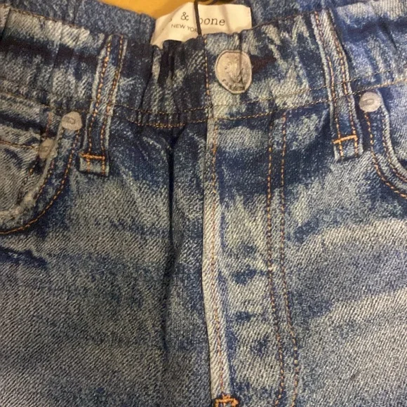 rag & bone Blue Wide-Leg Jeans - Picture 6 of 7